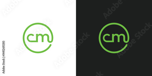 Letter CM Logo Design Vector
