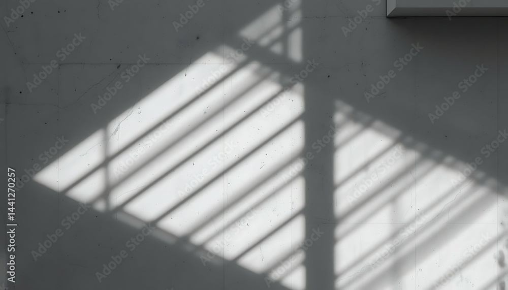 Fototapeta premium Shadows Casting Light Rays on Concrete Wall