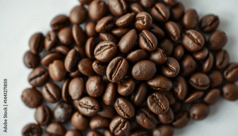 Macro photograph of roasted coffee beans Macro photograph of roasted coffee beans