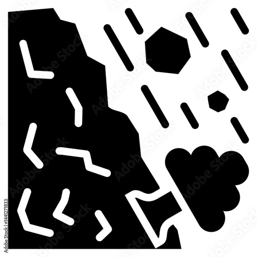 Landslide Glyph Icon