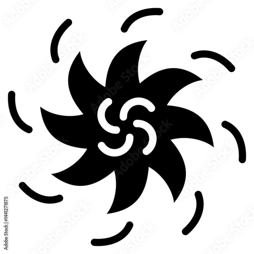 Cyclone Glyph Icon