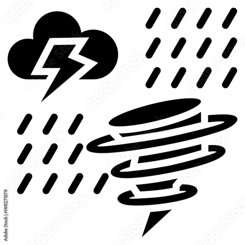 Hurricane Glyph Icon
