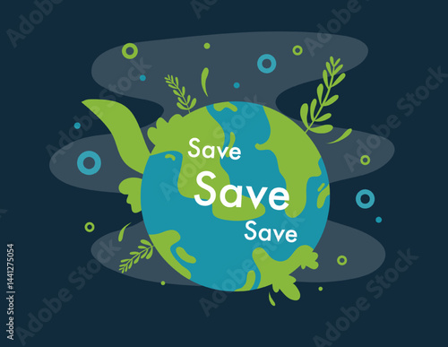 earth vector design for ozone and earth day event