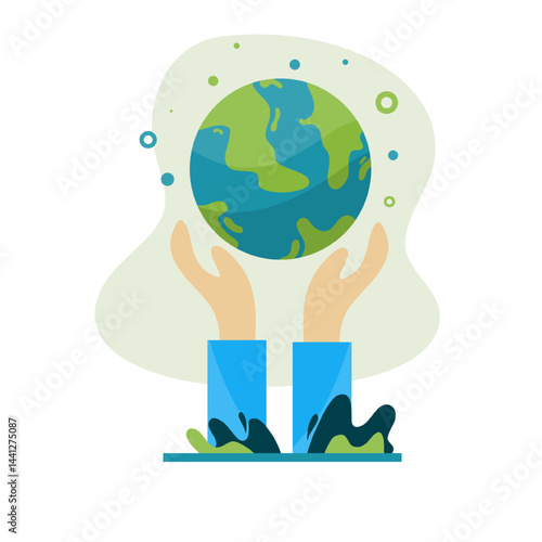 earth vector design for ozone and earth day event