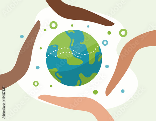 earth vector design for ozone and earth day event