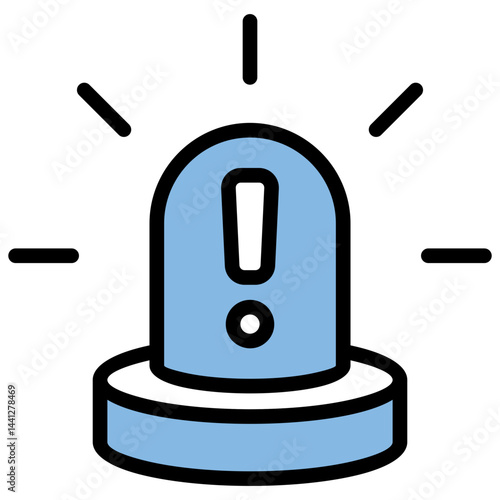 Emergency Blue Black Icon