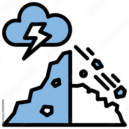 Collapse Blue Black Icon