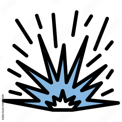 Explosion Blue Black Icon
