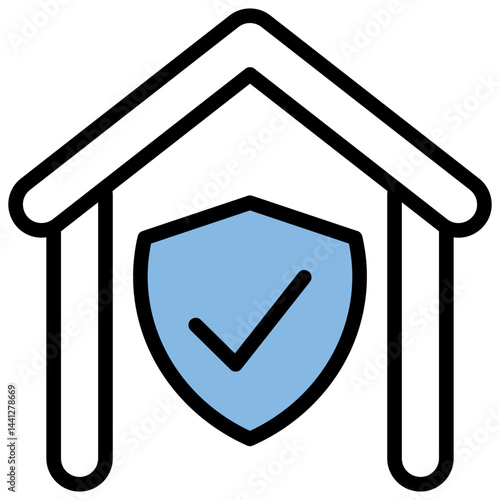 Shelter Blue Black Icon