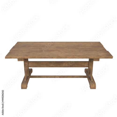 Fototapeta Naklejka Na Ścianę i Meble -  Tavern Table, 3d illustration isolated on white background