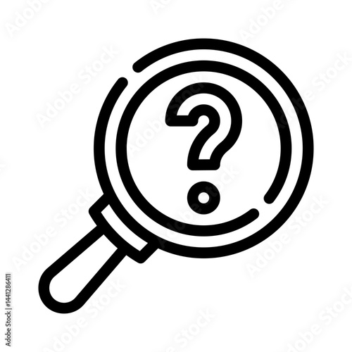 magnifying glass line icon
