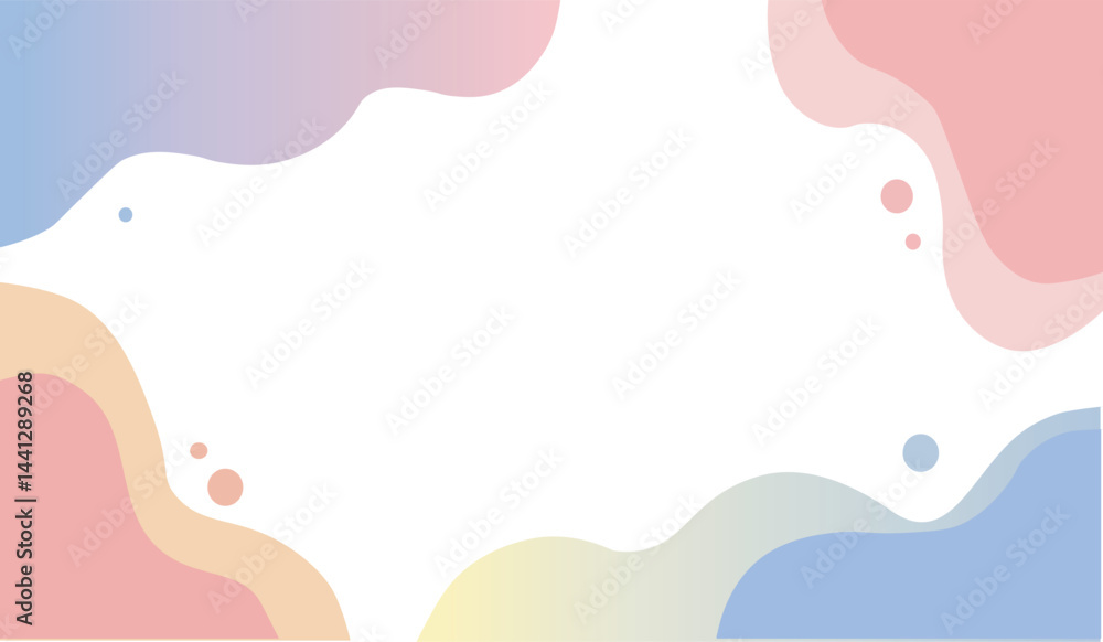 Colorful Abstract Fluid Background with Soft Pastel Gradient Shapes Colorful Abstract Fluid Background with Soft Pastel Gradient Shapes