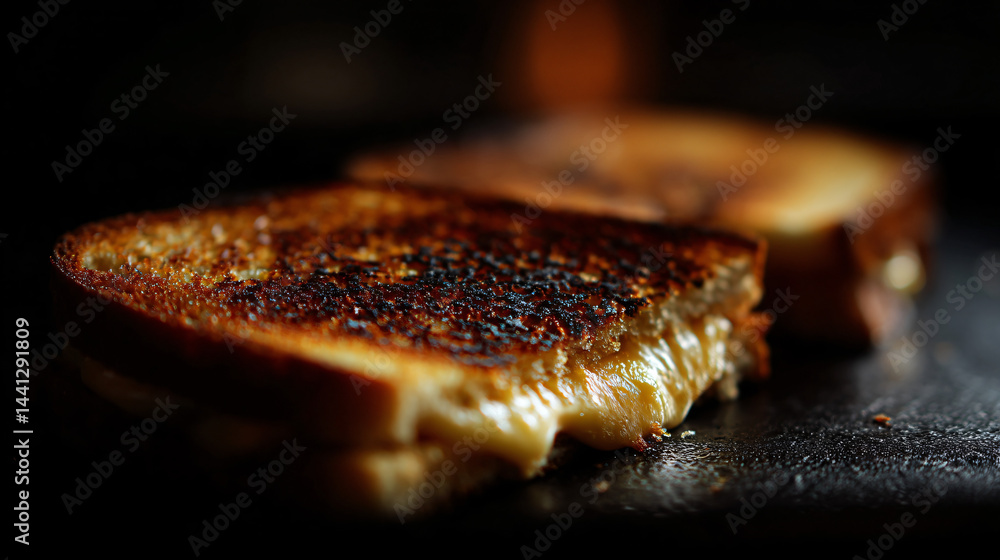 Grilled cheese sandwich, perfectly toasted and golden.