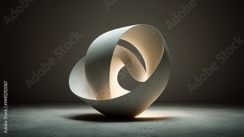 Elegant light sculpture: A modern form radiating subtle luminance and depth