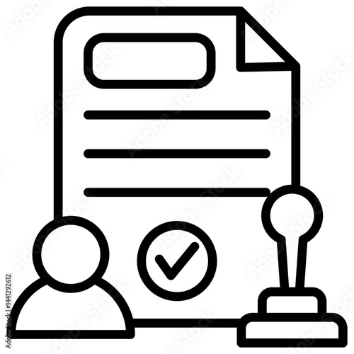 Permit Outline Icon