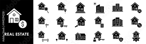 Real Estate icon collection set. Containing design home, investment, real estate, house, property