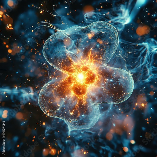 Abstract Representation of Energy and Light in Cosmic Background