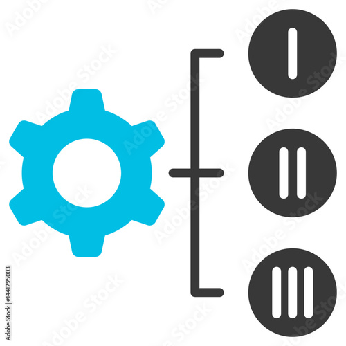 Priority Glyph Blue Grey Icon
