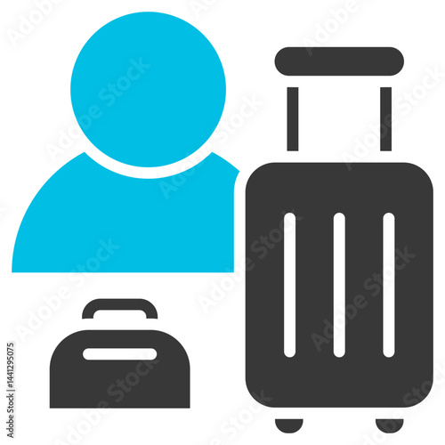 Guest Glyph Blue Grey Icon