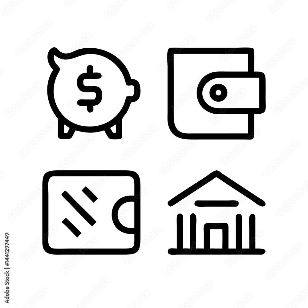 Finance - line icon set with editable stroke. Outline business and economy web icons. Money, bank, payment.Euro line icons set. Modern graphic design concepts. Vector line icons.
Finance - line icon set with editable stroke. Outline business and economy web icons. Money, bank, payment.Euro line icons set. Modern graphic design concepts. Vector line icons.