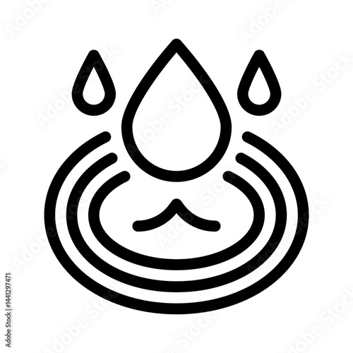 water drop line icon