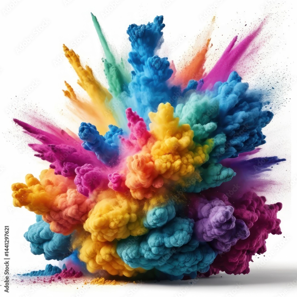 Fototapeta premium vector illustration of colorful powder explosion burst