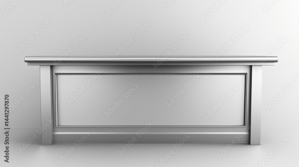 Realistic Aluminium Checkout Counter for Modern Retail Spaces in High-Quality Photography Realistic Aluminium Checkout Counter for Modern Retail Spaces in High-Quality Photography