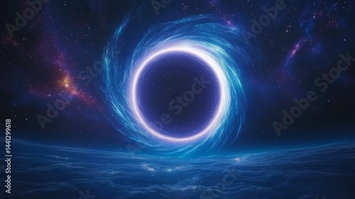 Glowing Portal In A Starry Galaxy
