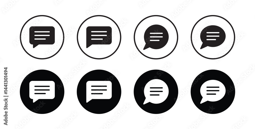 Chat Bubble Icon set. Chat, message, message, sms, chat, chatting, talk line icon vector illustration Chat Bubble Icon set. Chat, message, message, sms, chat, chatting, talk line icon vector illustration