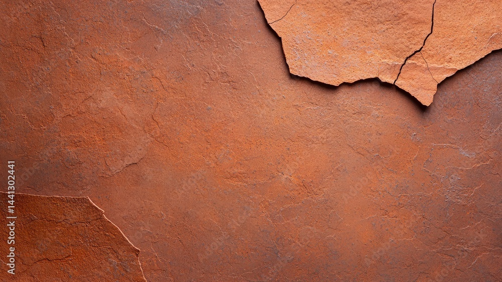 Fototapeta premium Rustic Brown Metal Texture With Flaking Paint Backgrounds