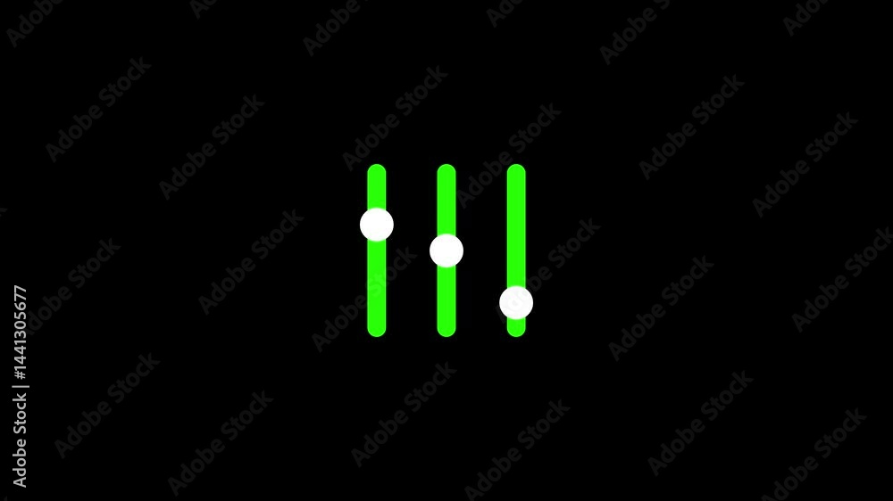 volume control slider bars icon animation volume control slider bars icon animation