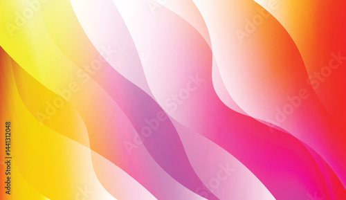 Template Abstract Background With Curves Lines. Design For Cover Page, Poster, Banner Of Websites. Vector Illustration with Color Gradient.