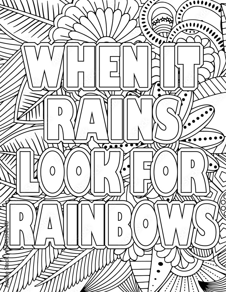Obraz premium Gym-Motivational Quotes Coloring book Cover Pages