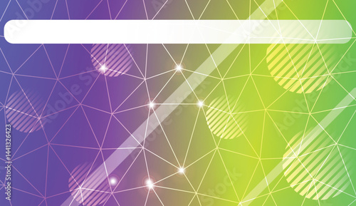 Decorative pattern with triangles, line, circle, space for text style. Decorative design for your idea. Vector illustration. Blurred Background, Smooth Gradient Texture Color.