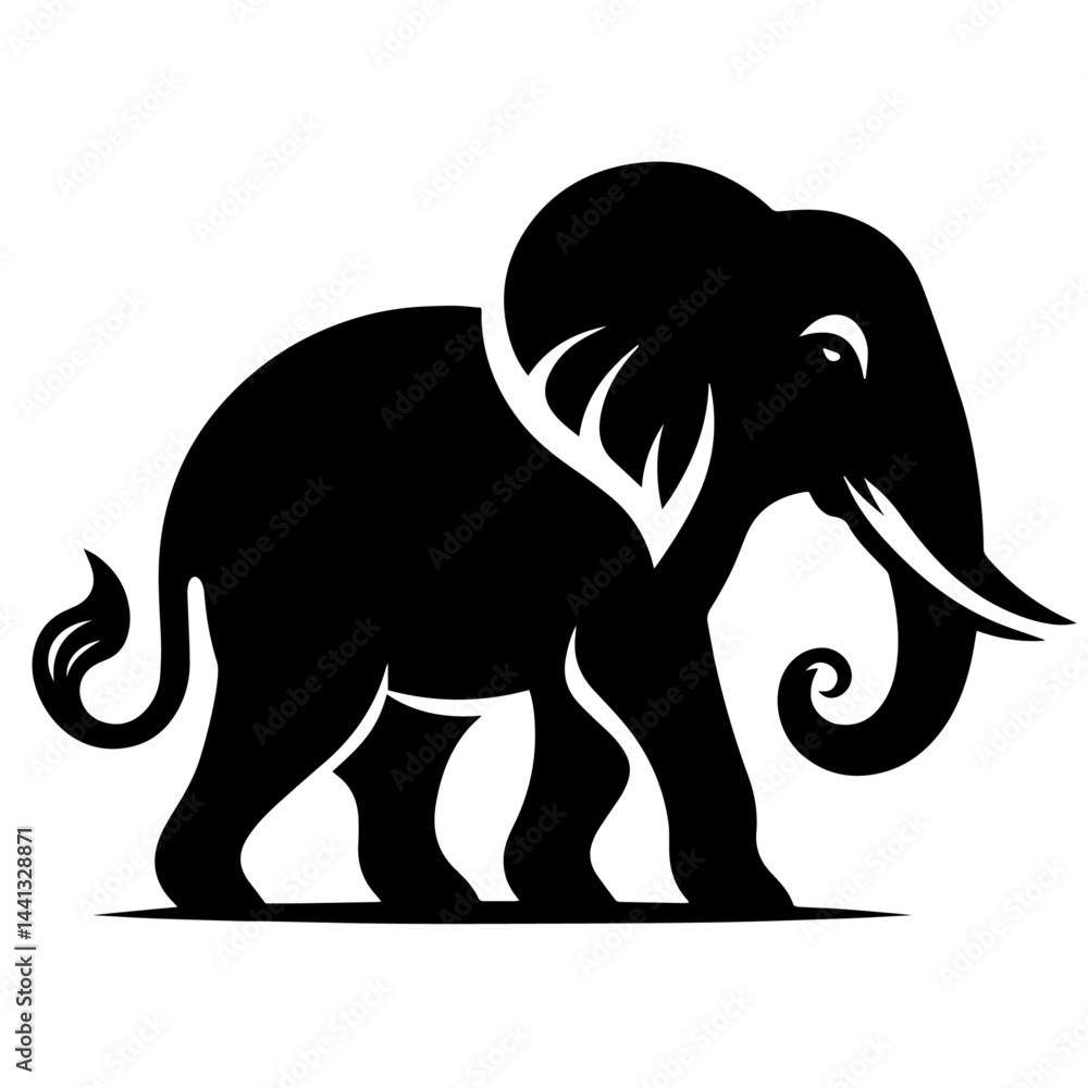 Obraz premium black and white vector silhouette