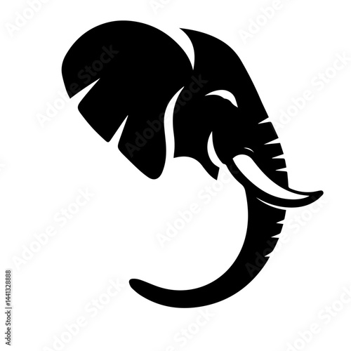 black and white vector silhouette