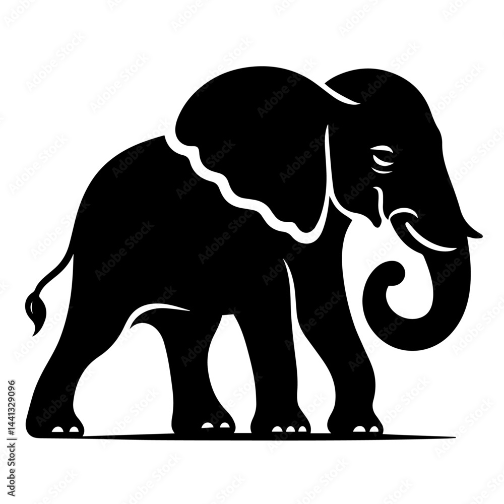Fototapeta premium black and white vector silhouette