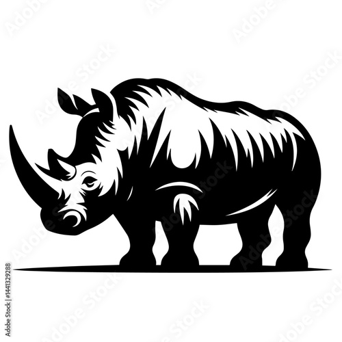 black and white vector silhouette