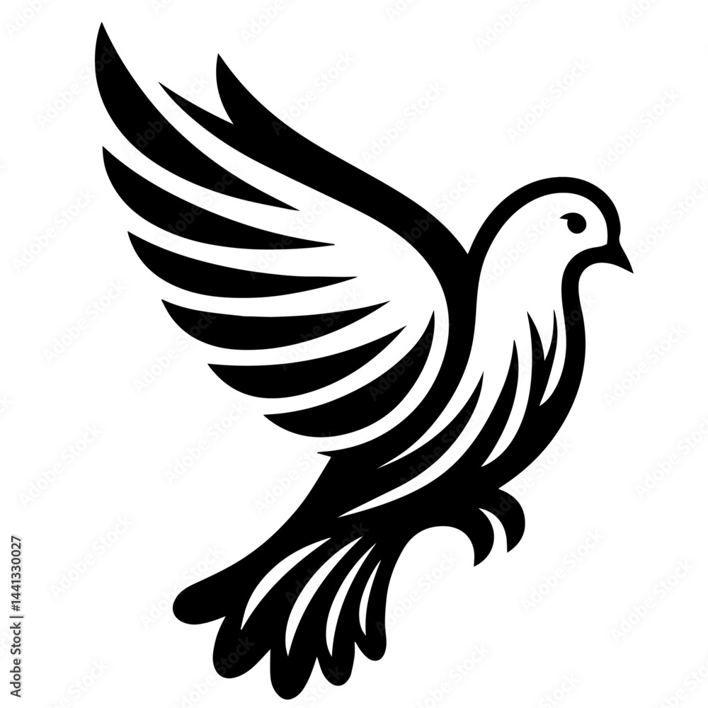 Obraz premium black and white vector silhouette