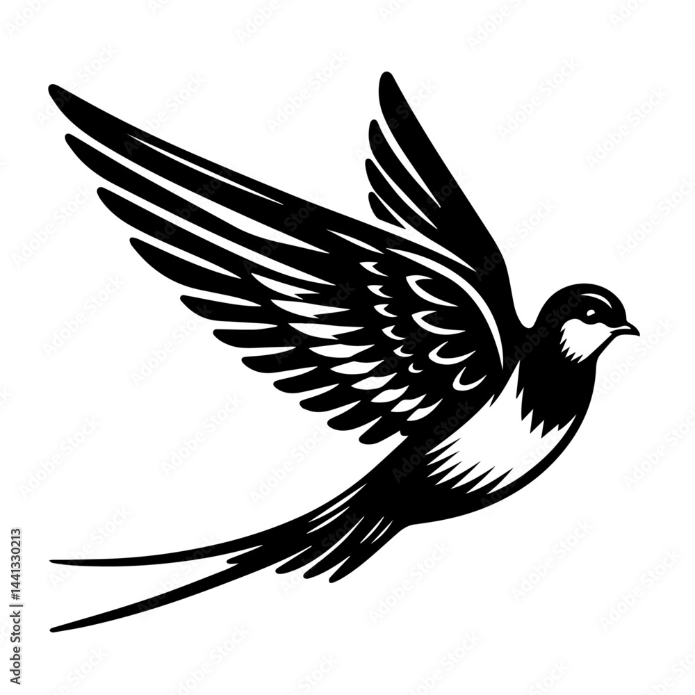 Obraz premium black and white vector silhouette