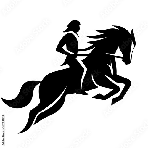black and white vector silhouette