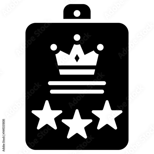 Exclusive Pass Glyph Icon