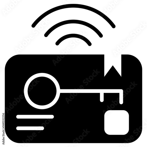 Access Card Glyph Icon