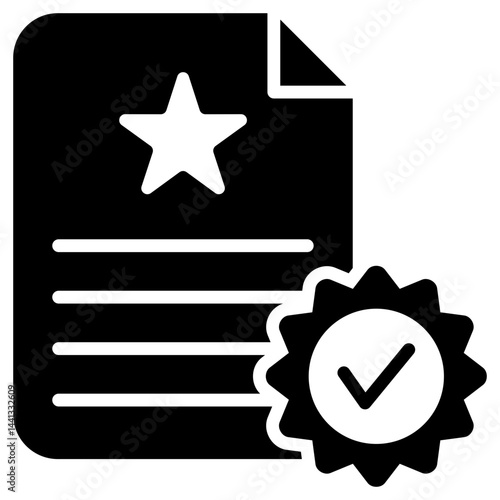 Accreditation Glyph Icon