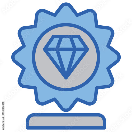 Luxury Blue White Icon
