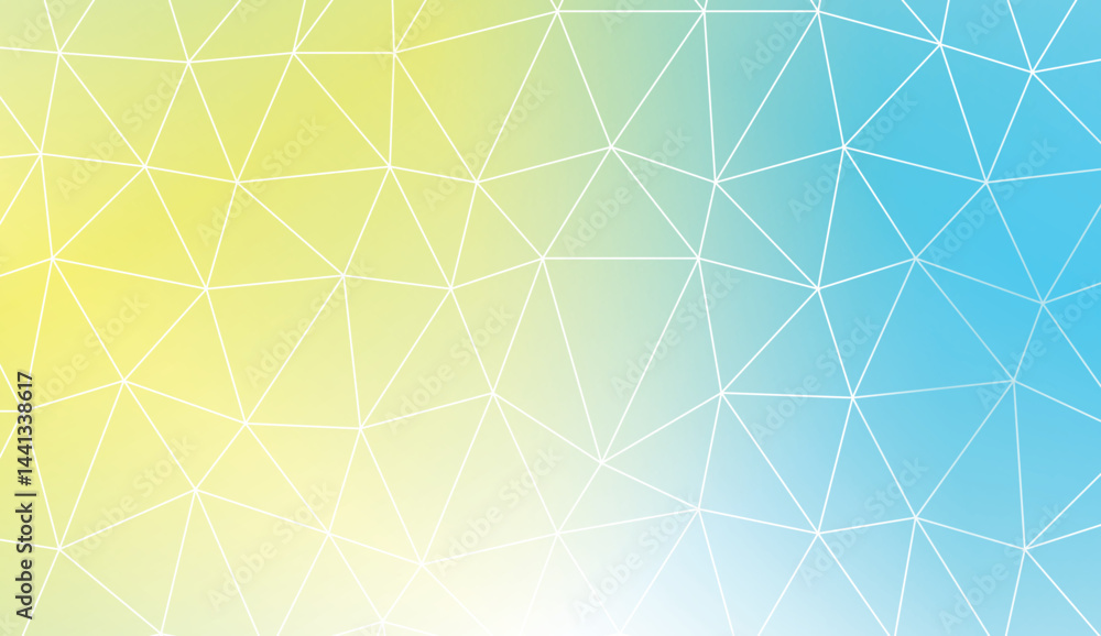 Fototapeta premium Modern geometrical abstract background with polygonal elements For interior wallpaper, smart design, fashion print. Vector illustration. Creative gradient color.