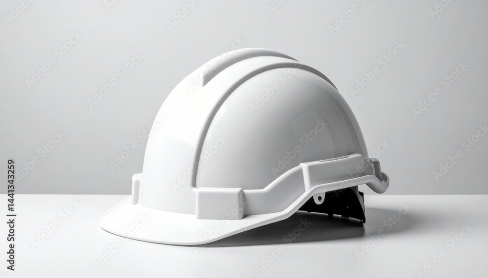 White Hard Hat Safety Helmet on a Table Construction Site Equipment Industrial Safety Gear White Hard Hat Safety Helmet on a Table Construction Site Equipment Industrial Safety Gear