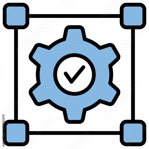 Arrangement Blue Black Icon