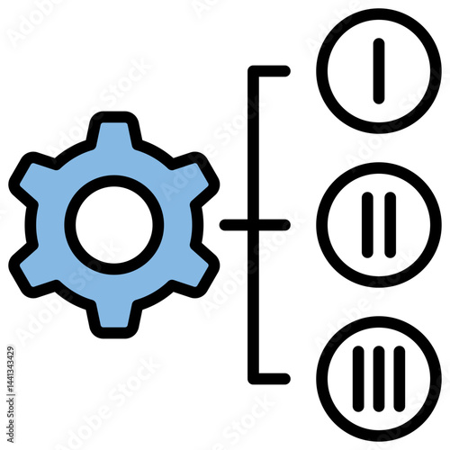 Priority Blue Black Icon