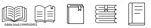 Iconic Literary Collection: A graphic depiction of a curated book collection, showcasing the essence of knowledge and the enduring charm of printed literature.
